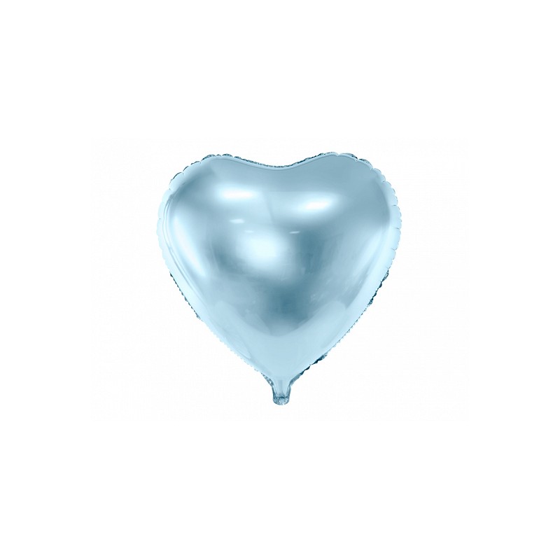 Ballon alu coeur turquoise