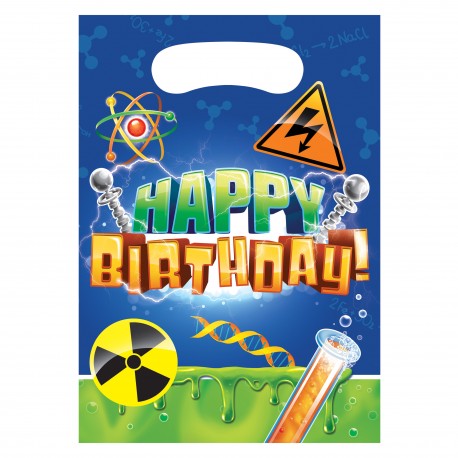 8 Sachets A Bonbons Theme Scientifique Decoration De Table Pour Anniversaire